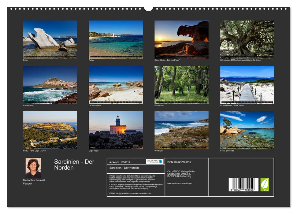 Sardinien - Der Norden (CALVENDO Premium Wandkalender 2026)