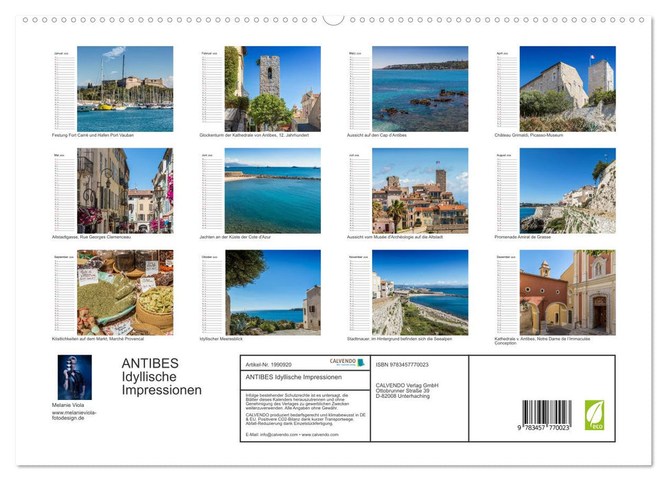 ANTIBES Idyllische Impressionen (CALVENDO Premium Wandkalender 2026)