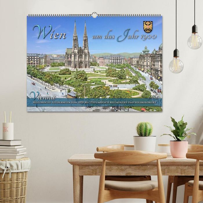 Wien um das Jahr 1900 - Fotos neu restauriert und koloriert (CALVENDO Wandkalender 2026)