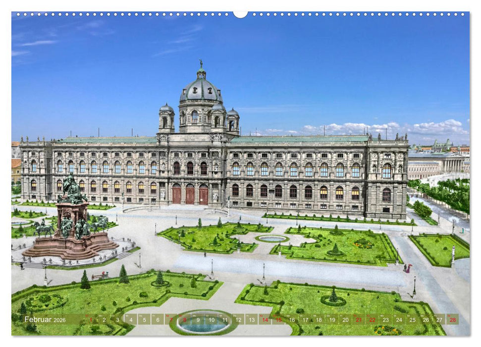 Wien um das Jahr 1900 - Fotos neu restauriert und koloriert (CALVENDO Wandkalender 2026)