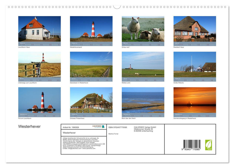 Westerhever (CALVENDO Premium Wandkalender 2026)