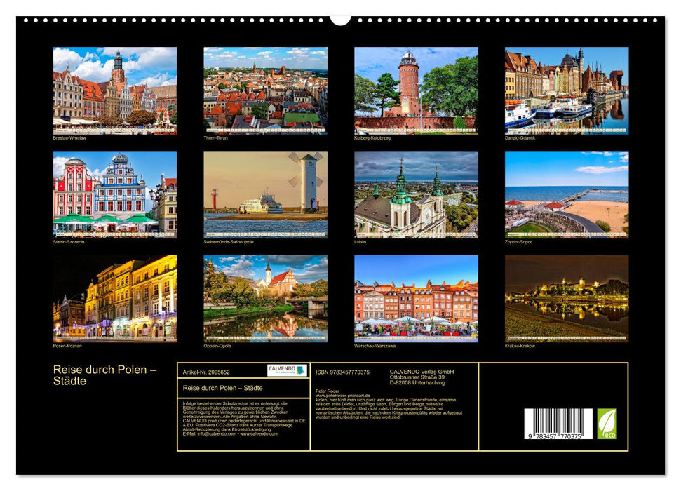 Reise durch Polen – Städte (CALVENDO Premium Wandkalender 2026)