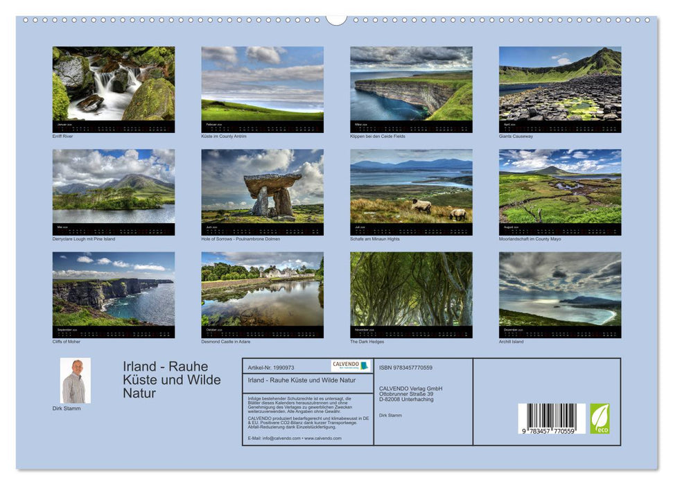 Irland - Rauhe Küste und Wilde Natur (CALVENDO Premium Wandkalender 2026)