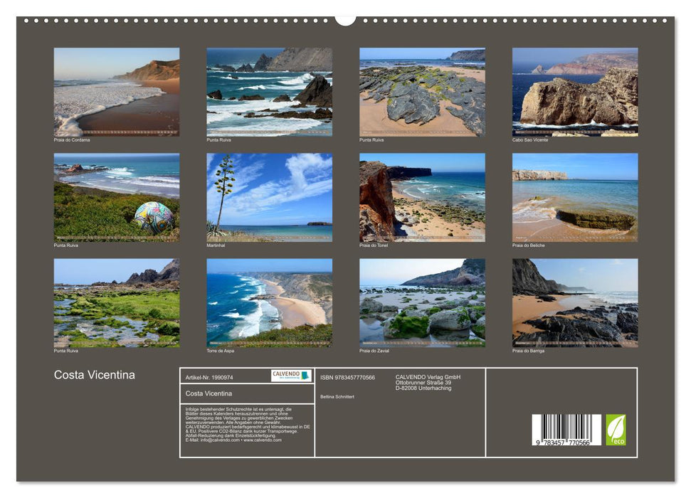 Costa Vicentina (CALVENDO Premium Wandkalender 2026)