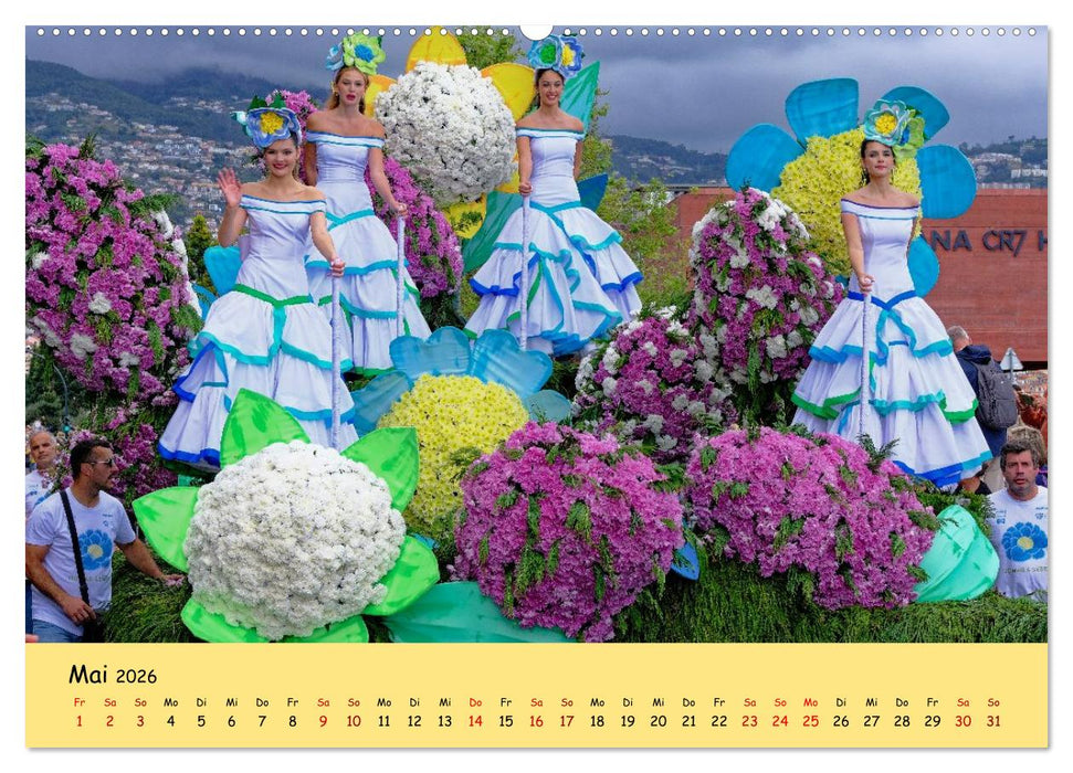 Blumenfest auf Madeira (CALVENDO Premium Wandkalender 2026)