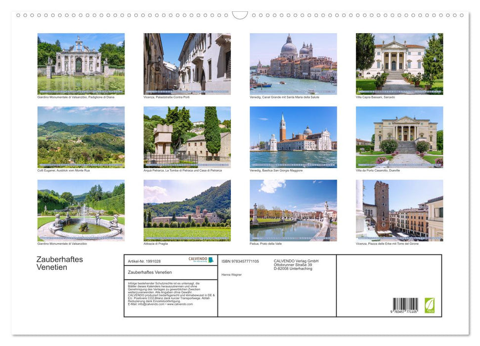 Zauberhaftes Venetien (CALVENDO Wandkalender 2026)