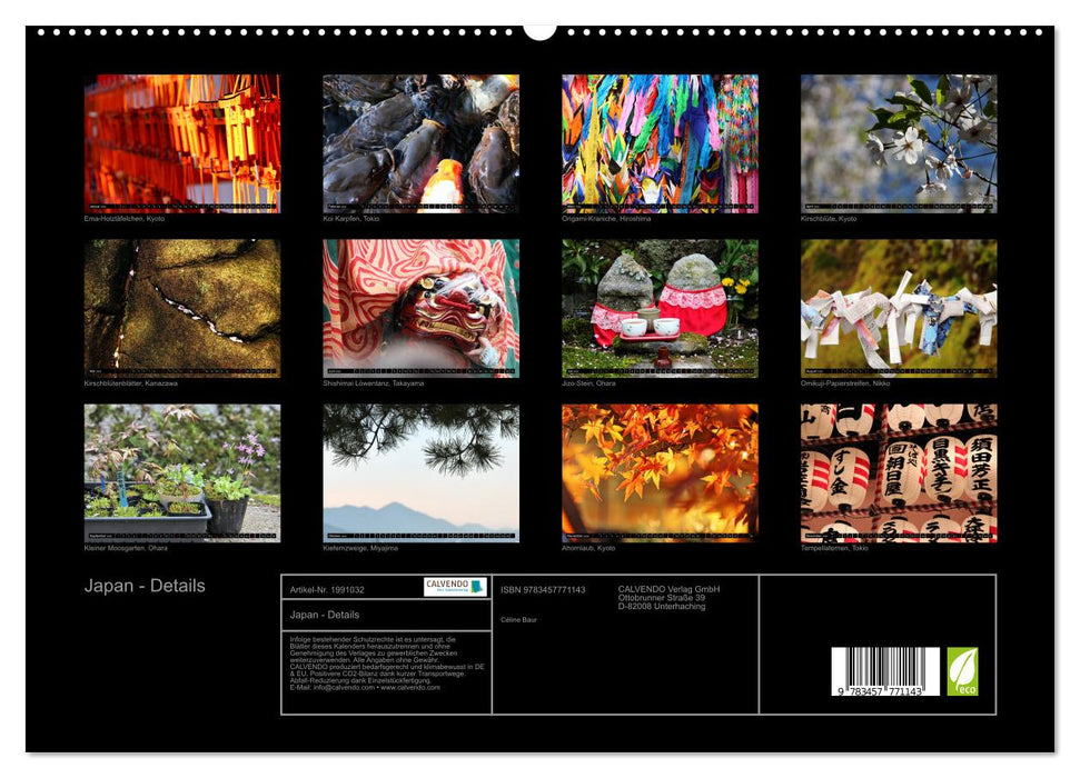 Japan - Details (CALVENDO Premium Wandkalender 2026)
