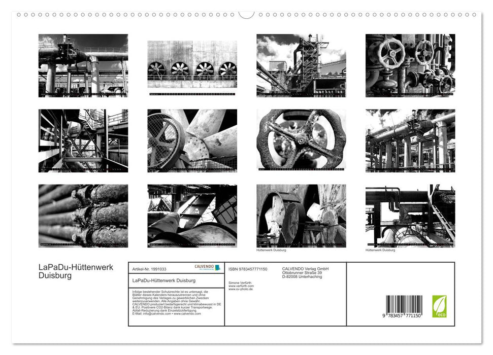 LaPaDu-Hüttenwerk Duisburg (CALVENDO Premium Wandkalender 2026)