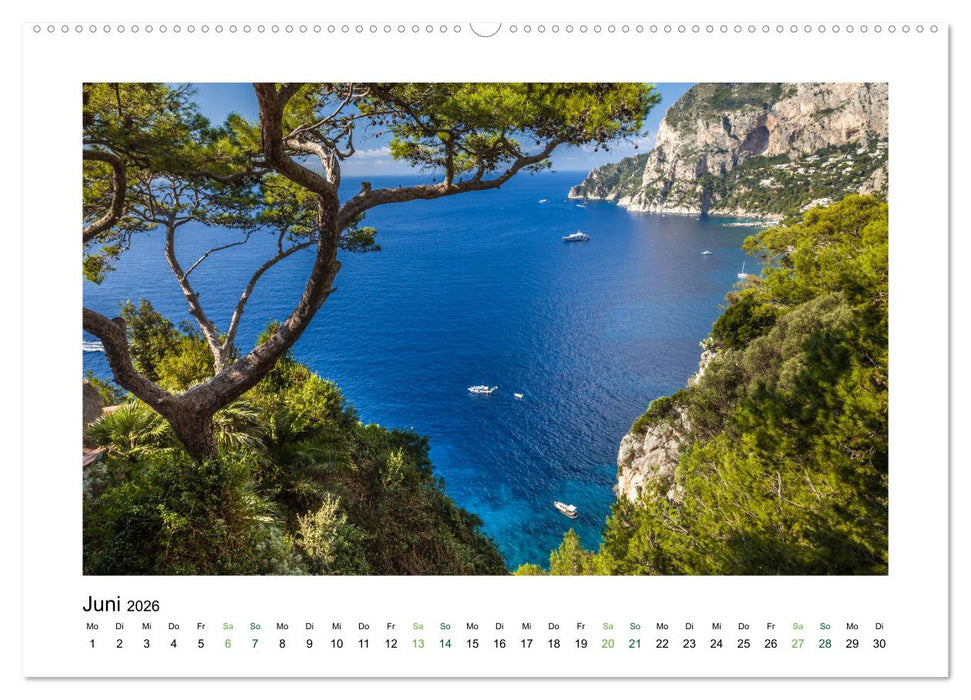 Sehnsuchtsinseln Capri und Ischia (CALVENDO Premium Wandkalender 2026)