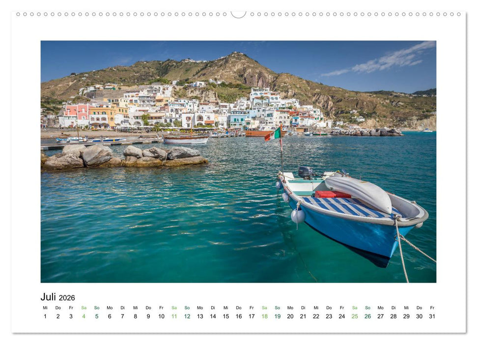 Sehnsuchtsinseln Capri und Ischia (CALVENDO Premium Wandkalender 2026)