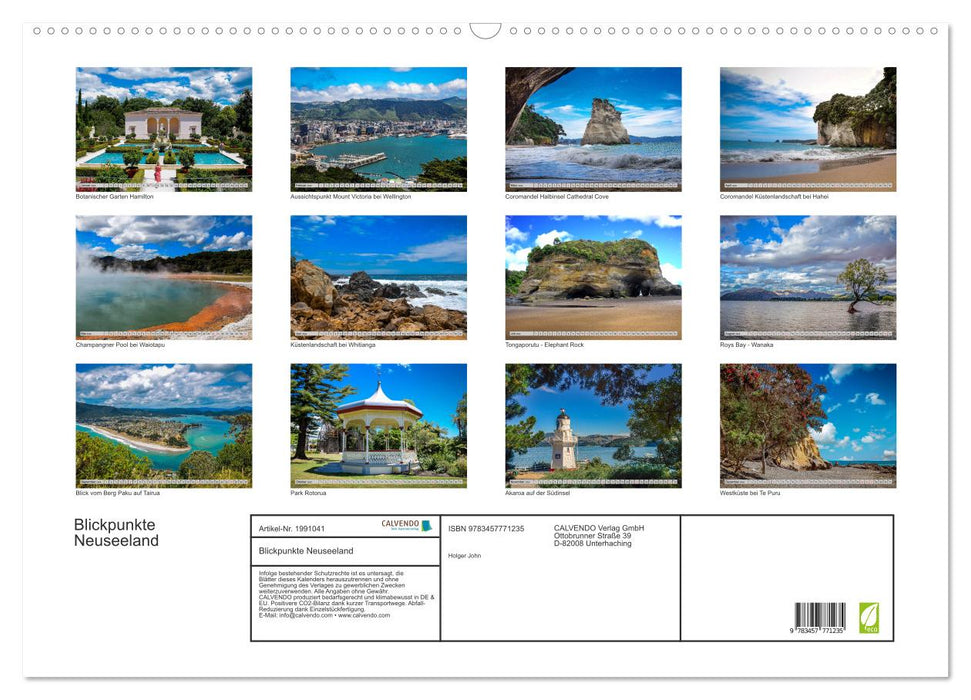 Blickpunkte Neuseeland (CALVENDO Wandkalender 2026)