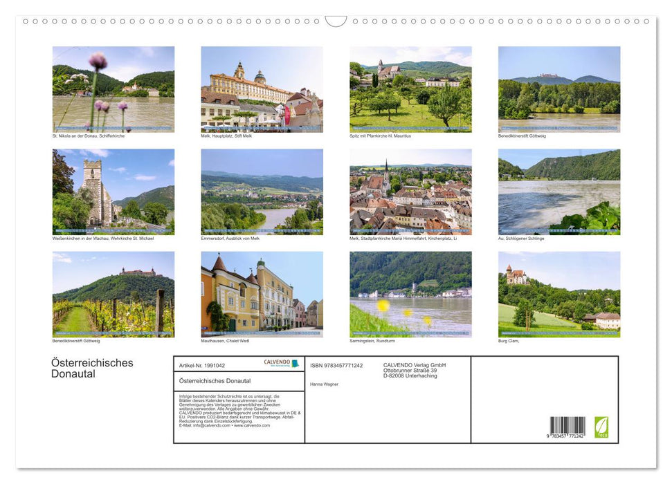 Österreichisches Donautal (CALVENDO Wandkalender 2026)