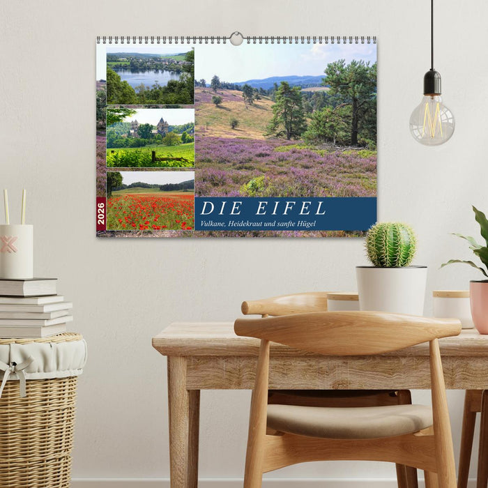 Die Eifel - Vulkane, Heidekraut und sanfte Hügel (CALVENDO Wandkalender 2026)