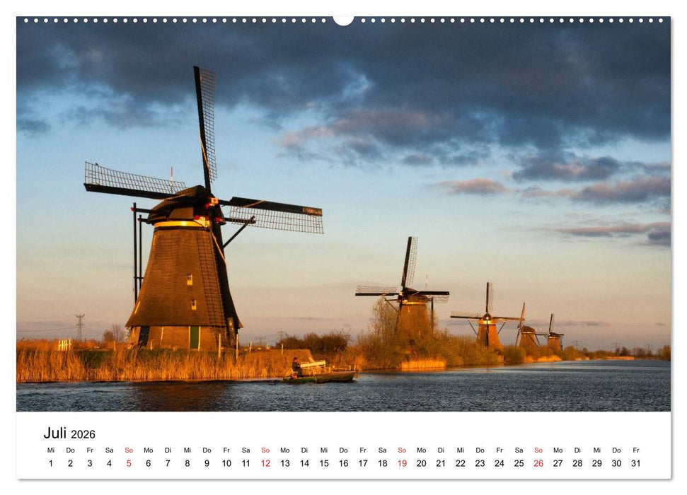 DIE SCHÖNSTEN WINDMÜHLEN IN HOLLAND 2026 (CALVENDO Premium Wandkalender 2026)