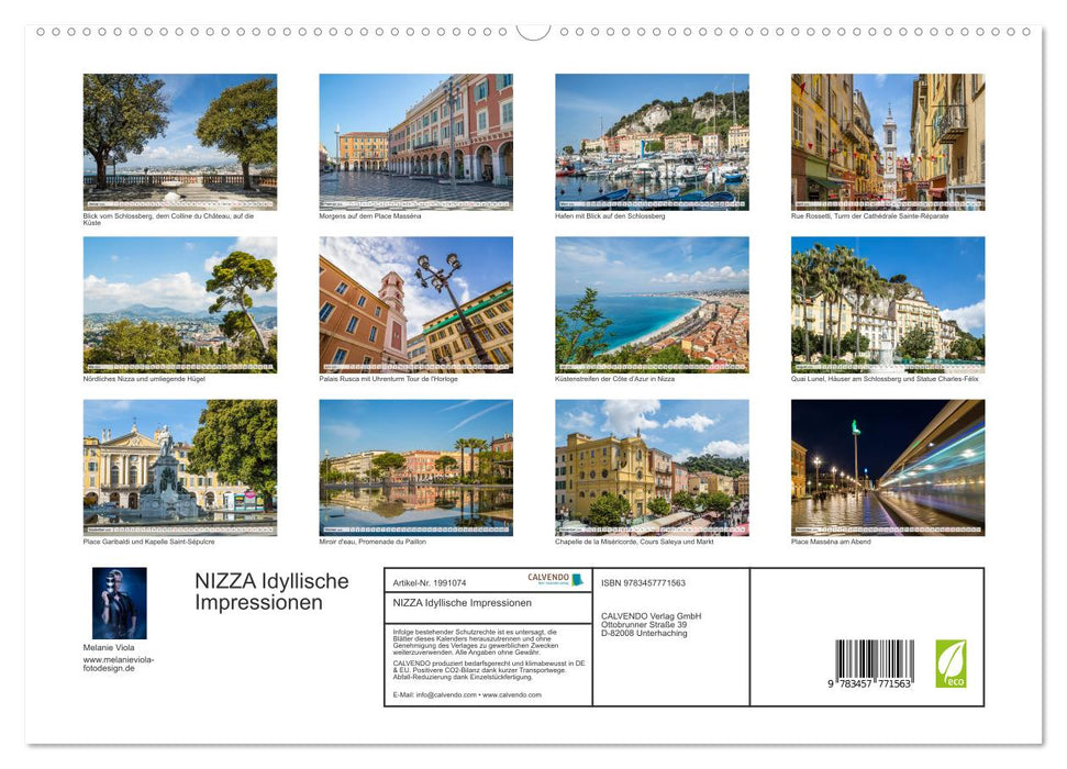 NIZZA Idyllische Impressionen (CALVENDO Premium Wandkalender 2026)