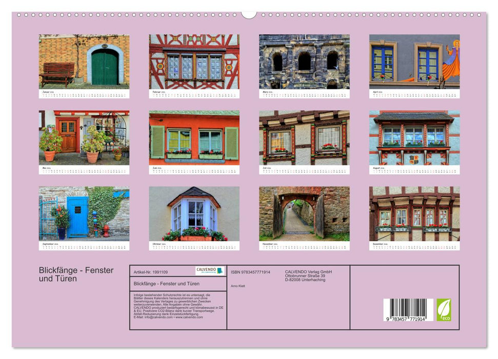 Blickfänge - Fenster und Türen (CALVENDO Premium Wandkalender 2026)