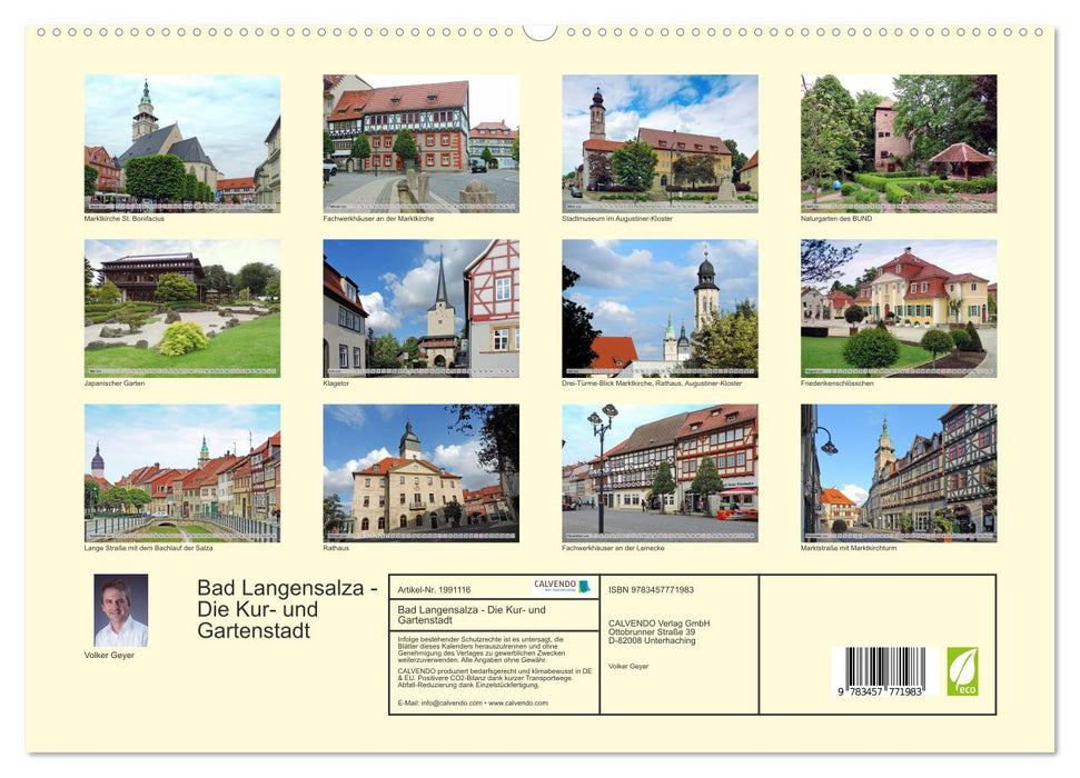 Bad Langensalza - Die Kur- und Gartenstadt (CALVENDO Premium Wandkalender 2026)