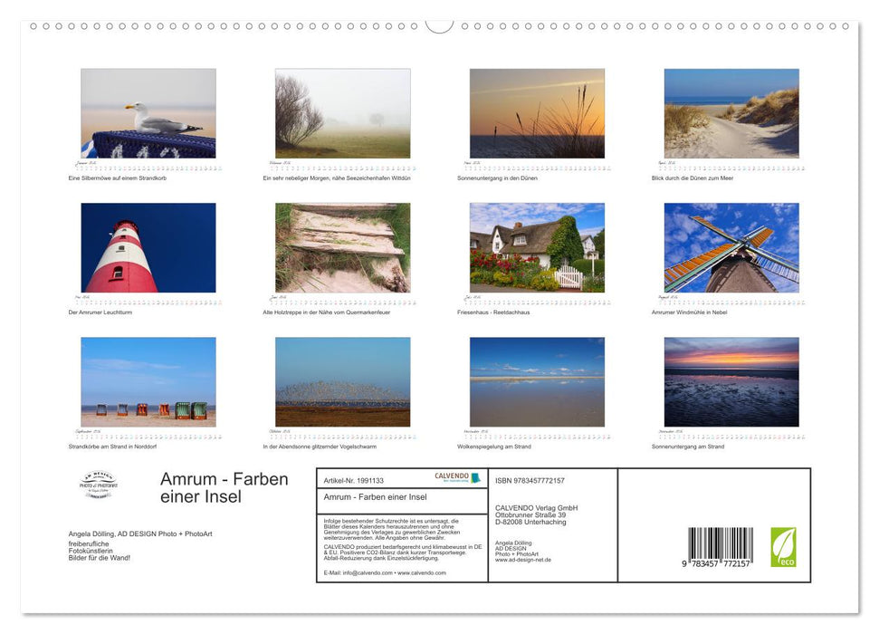 Amrum - Farben einer Insel (CALVENDO Premium Wandkalender 2026)