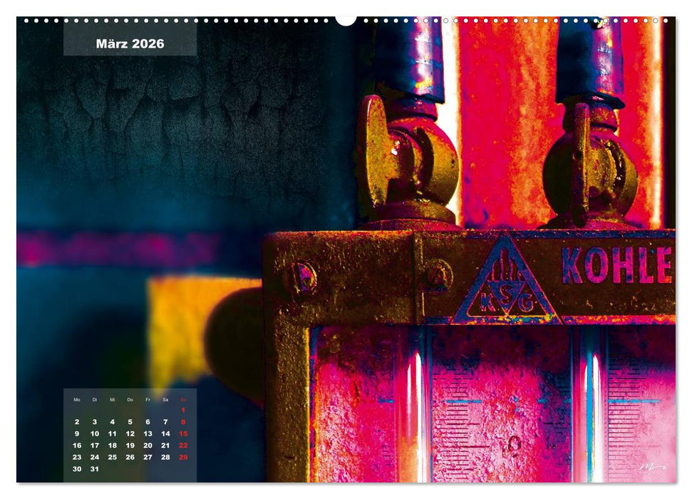 AUSSER BETRIEB - Industriekultur mit PopArt-Einflüssen (CALVENDO Premium Wandkalender 2026)
