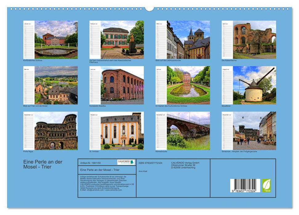 Eine Perle an der Mosel - Trier (CALVENDO Premium Wandkalender 2026)