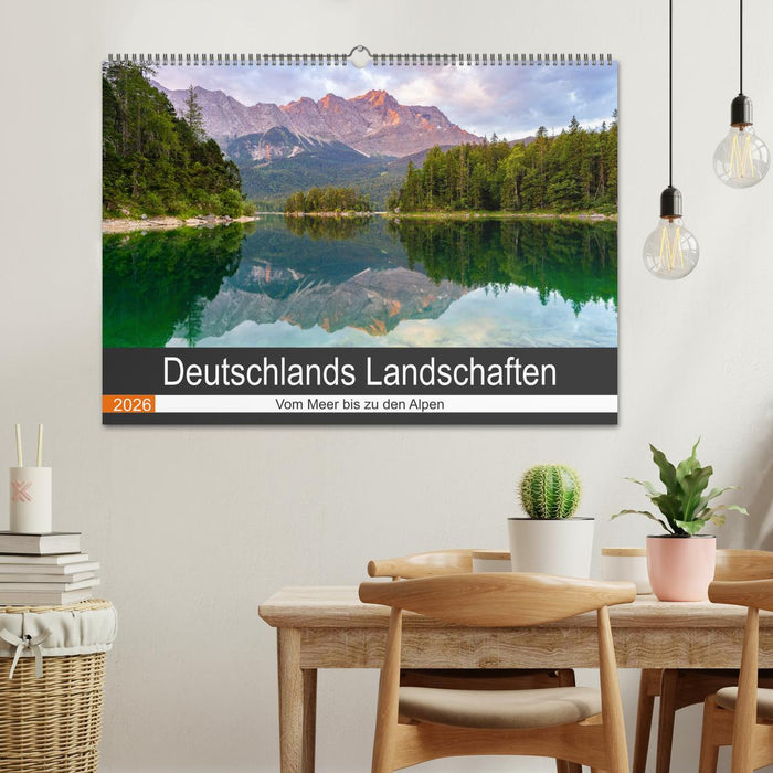 Deutschlands Landschaften - Vom Meer bis zu den Alpen (CALVENDO Wandkalender 2026)