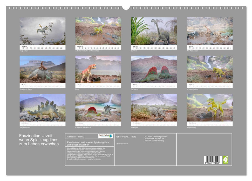 Faszination Urzeit - wenn Spielzeugdinos zum Leben erwachen (CALVENDO Wandkalender 2026)