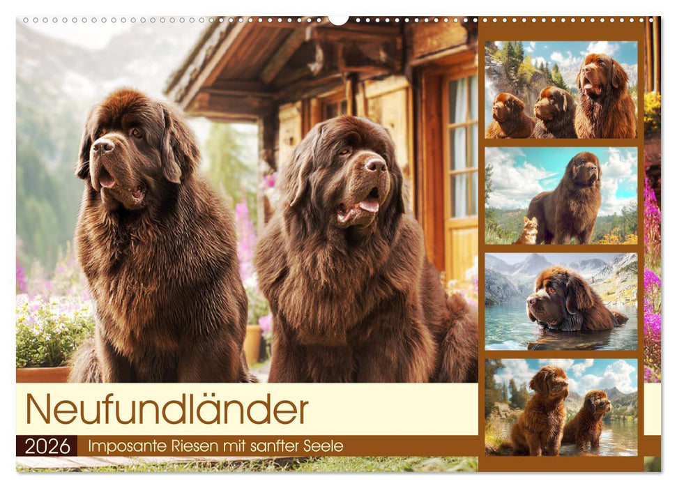 Neufundländer. Imposante Riesen mit sanfter Seele (CALVENDO Wandkalender 2026)