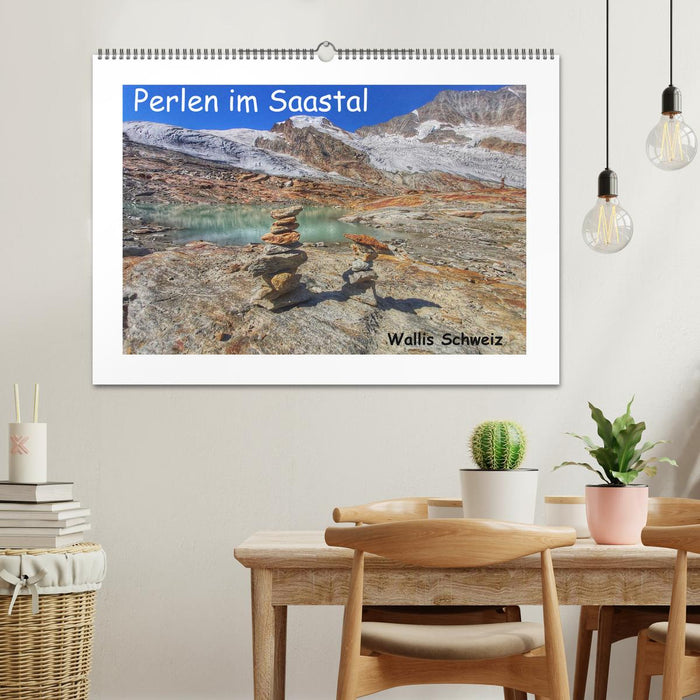 Perlen im Saastal Wallis Schweiz (CALVENDO Wandkalender 2026)