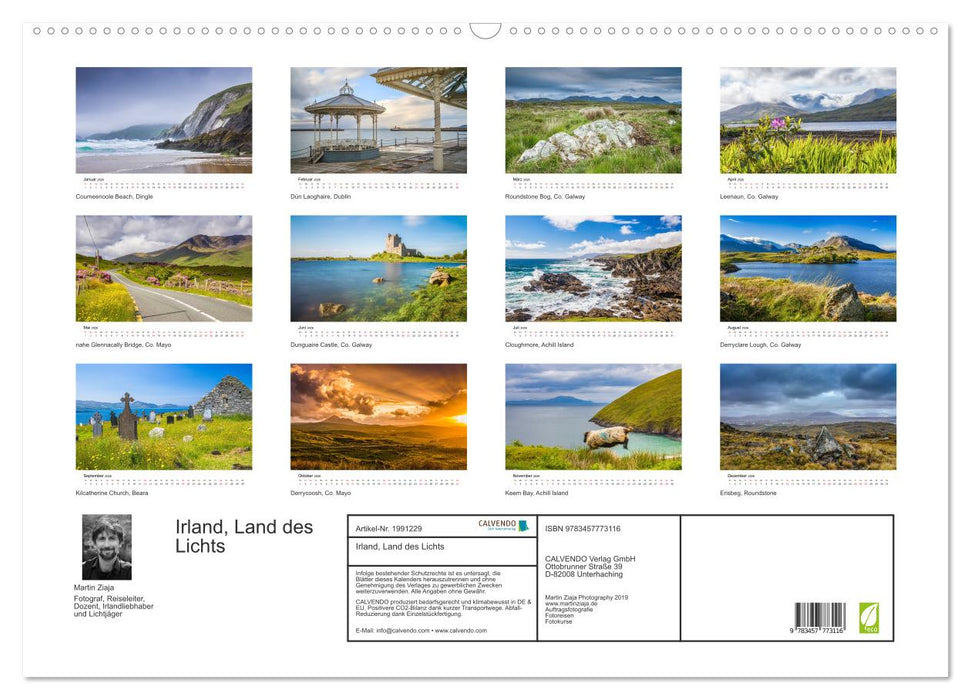 Irland, Land des Lichts (CALVENDO Wandkalender 2026)