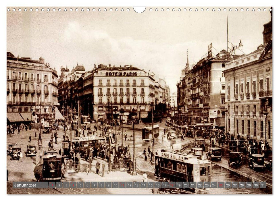 Erinnerungen an das alte Madrid (CALVENDO Wandkalender 2026)