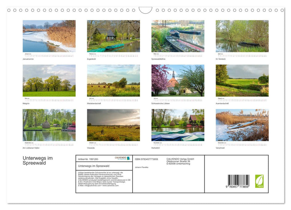 Unterwegs im Spreewald (CALVENDO Wandkalender 2026)