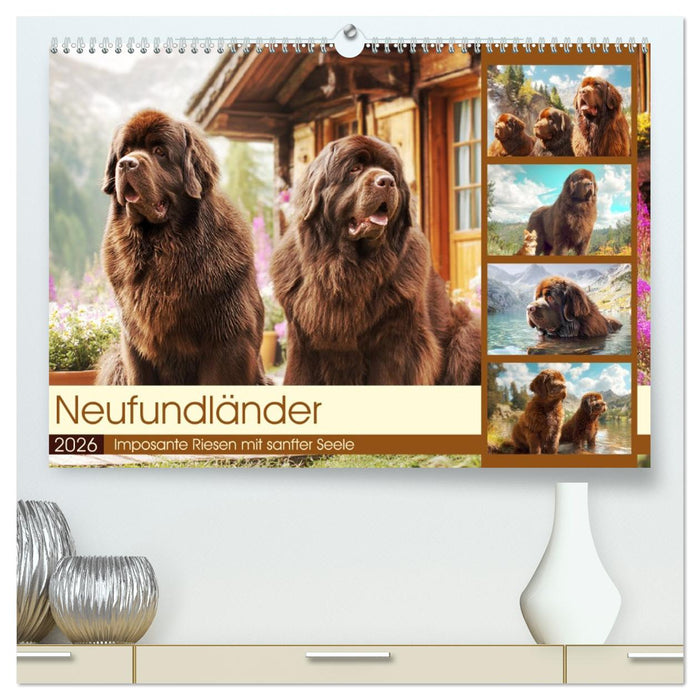 Neufundländer. Imposante Riesen mit sanfter Seele (CALVENDO Premium Wandkalender 2026)