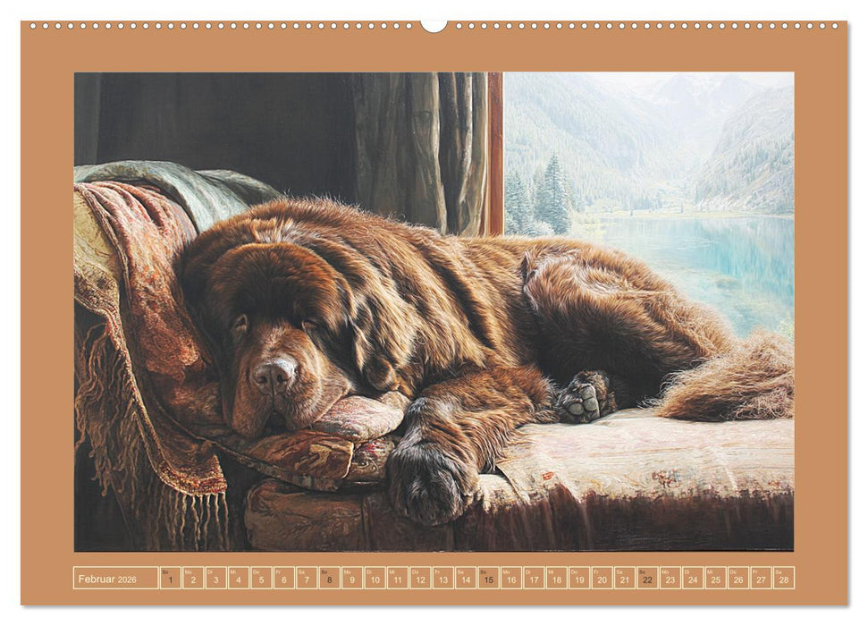 Neufundländer. Imposante Riesen mit sanfter Seele (CALVENDO Premium Wandkalender 2026)