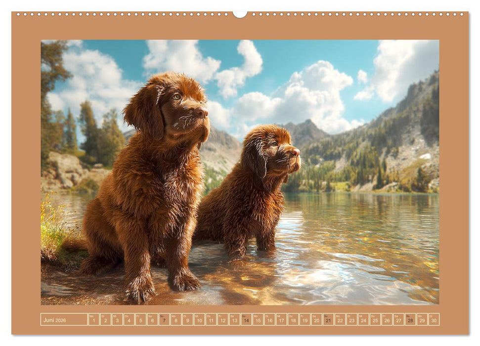 Neufundländer. Imposante Riesen mit sanfter Seele (CALVENDO Premium Wandkalender 2026)