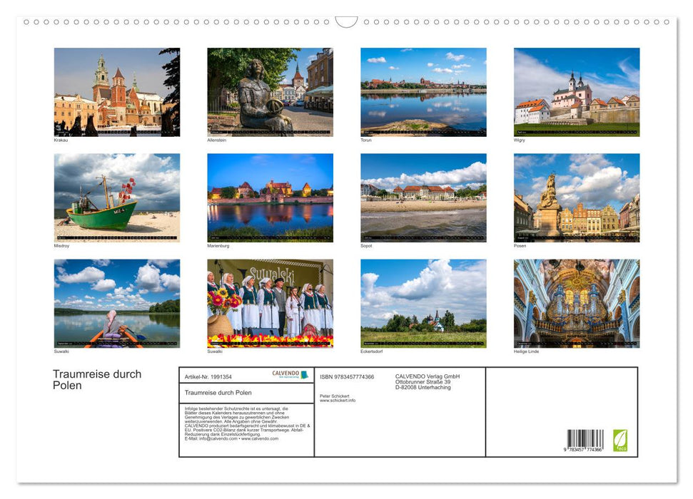 Traumreise durch Polen (CALVENDO Wandkalender 2026)