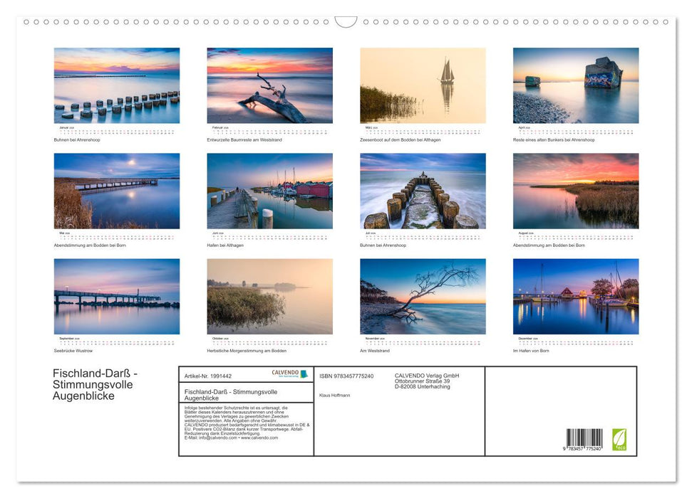 Fischland-Darß - Stimmungsvolle Augenblicke (CALVENDO Wandkalender 2026)