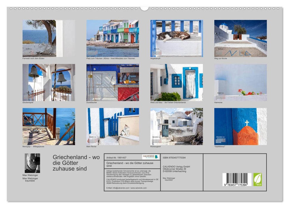 Griechenland - wo die Götter zuhause sind (CALVENDO Wandkalender 2026)
