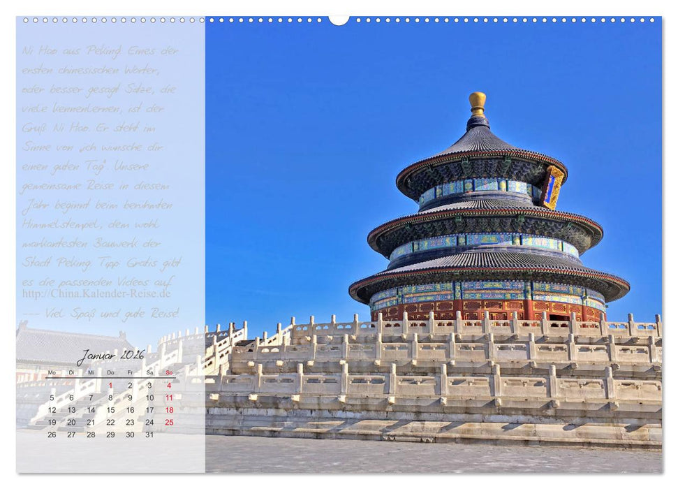Geheimnisvolles China 2026 (CALVENDO Wandkalender 2026)
