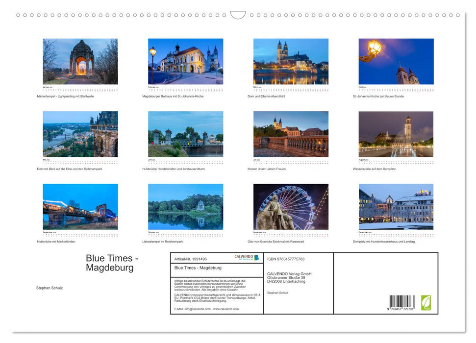 Blue Times - Magdeburg (CALVENDO Wandkalender 2026)