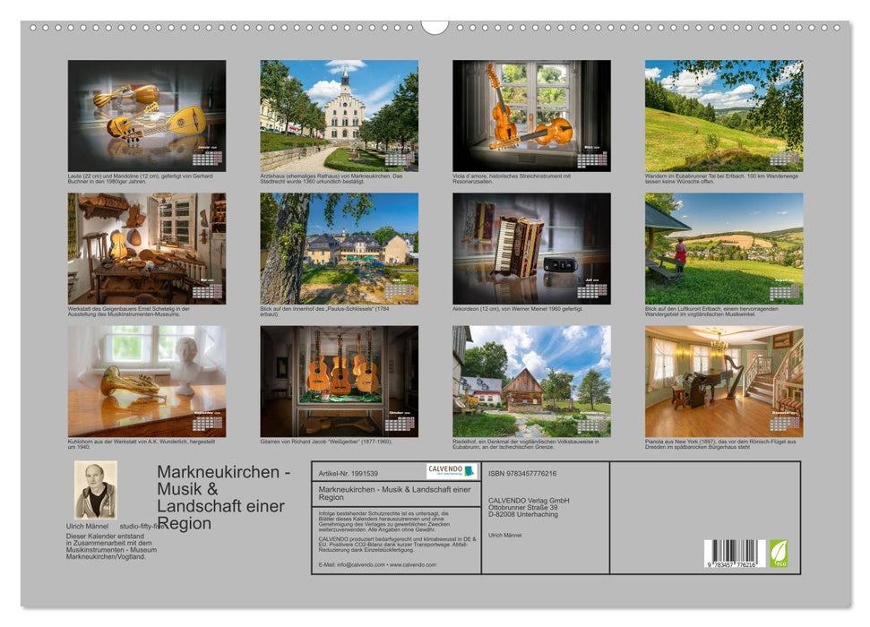 Markneukirchen - Musik & Landschaft einer Region (CALVENDO Wandkalender 2026)