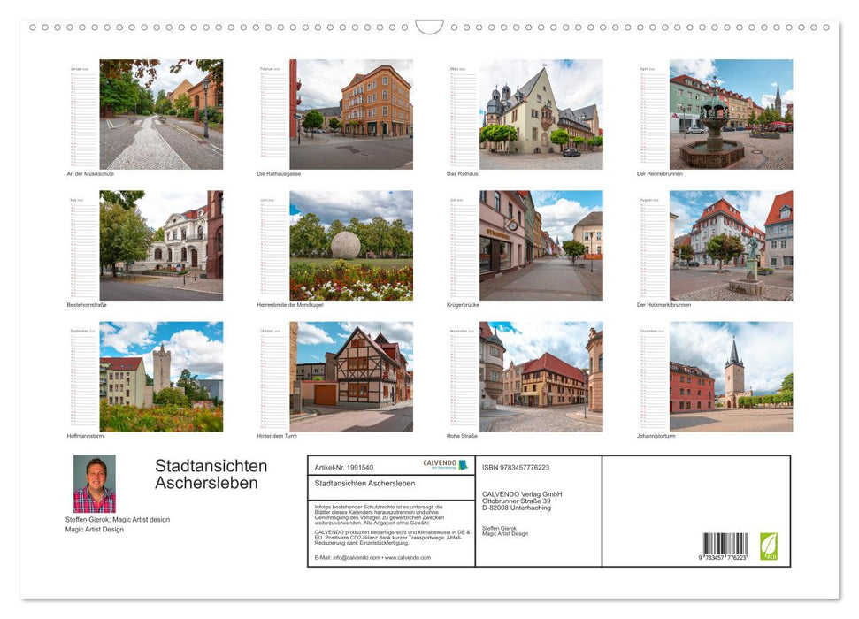 Stadtansichten Aschersleben (CALVENDO Wandkalender 2026)