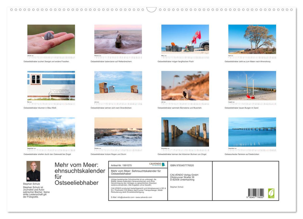 Mehr vom Meer: Sehnsuchtskalender für Ostseeliebhaber (CALVENDO Wandkalender 2026)