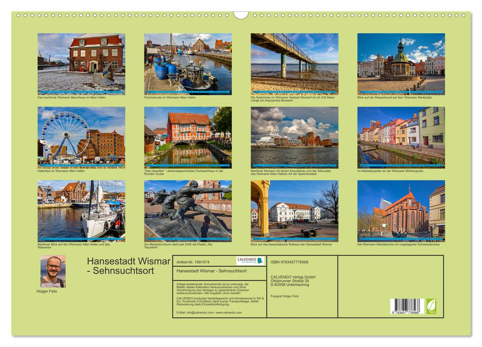 Hansestadt Wismar - Sehnsuchtsort (CALVENDO Wandkalender 2026)