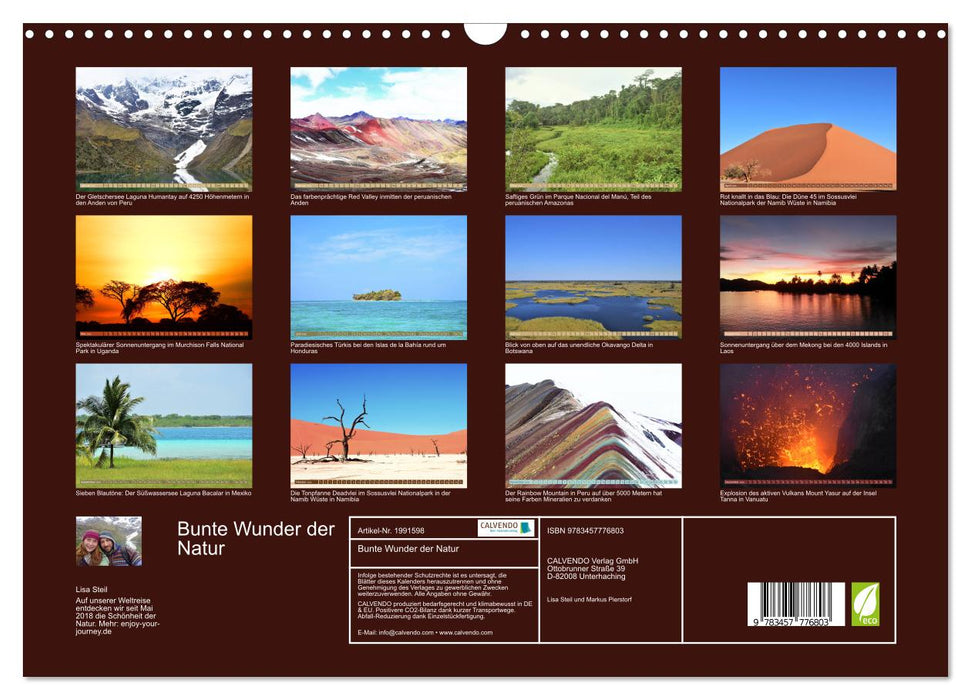 Bunte Wunder der Natur (CALVENDO Wandkalender 2026)