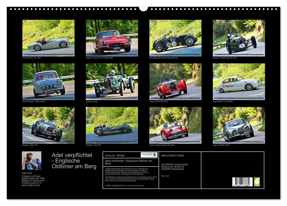 Adel verpflichtet - Englische Oldtimer am Berg (CALVENDO Wandkalender 2026)