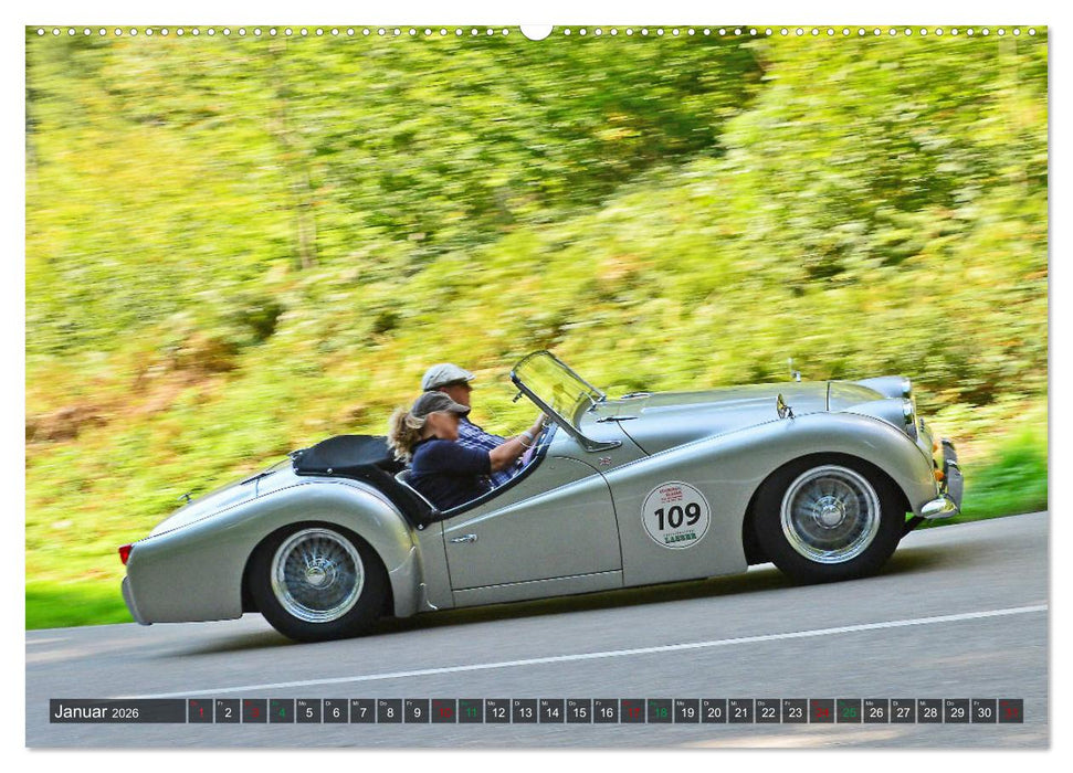 Adel verpflichtet - Englische Oldtimer am Berg (CALVENDO Wandkalender 2026)