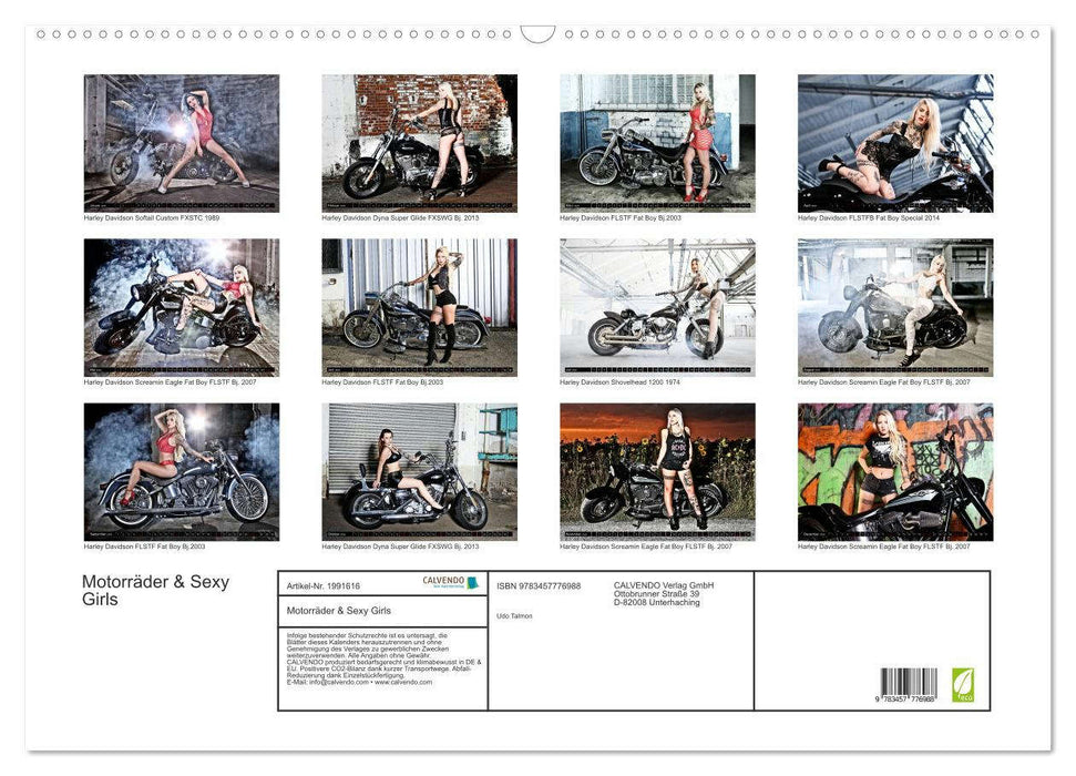 Motorräder & Sexy Girls (CALVENDO Wandkalender 2026)