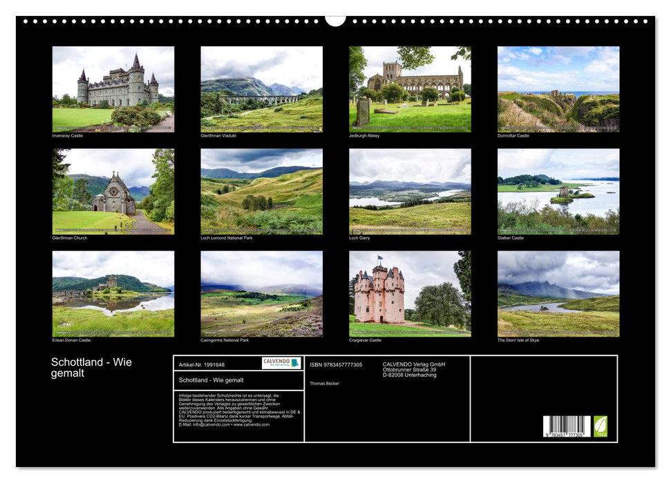 Schottland - Wie gemalt (CALVENDO Wandkalender 2026)