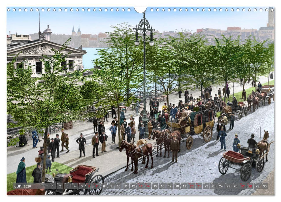 Hamburg zur Kaiserzeit - Fotos neu restauriert und koloriert (CALVENDO Wandkalender 2026)