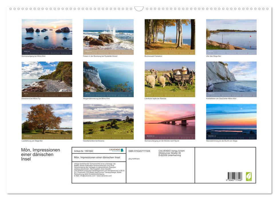 Mön, Impressionen einer dänischen Insel (CALVENDO Wandkalender 2026)